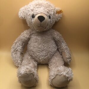 Steiff Happy Beige Stuffed Baby Floppy Teddy Bear Ear Tag Soft Feet & Paws 16 In